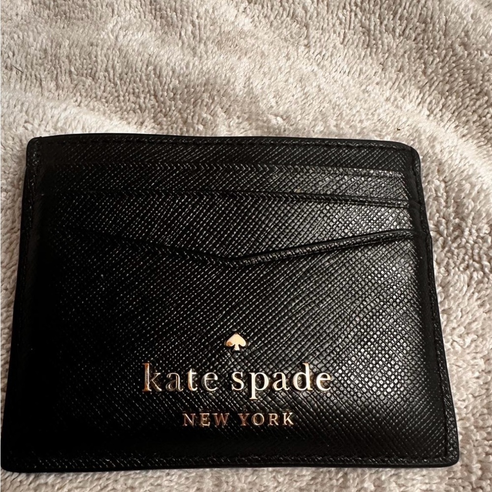Kate Spade Black Leather Card Holder - NWOT